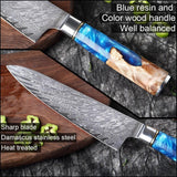 7-Piece VG10 Damascus Steel Chef Knife Set – Premium Japanese Style - Fansee Australia