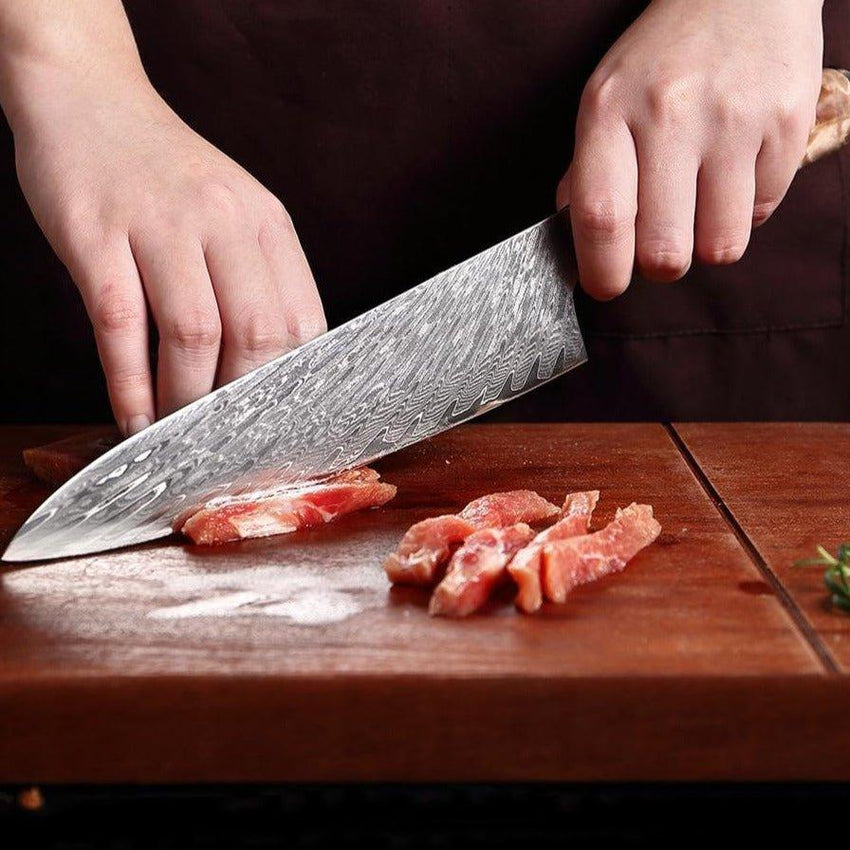 7-Piece VG10 Damascus Steel Chef Knife Set – Premium Japanese Style - Fansee Australia