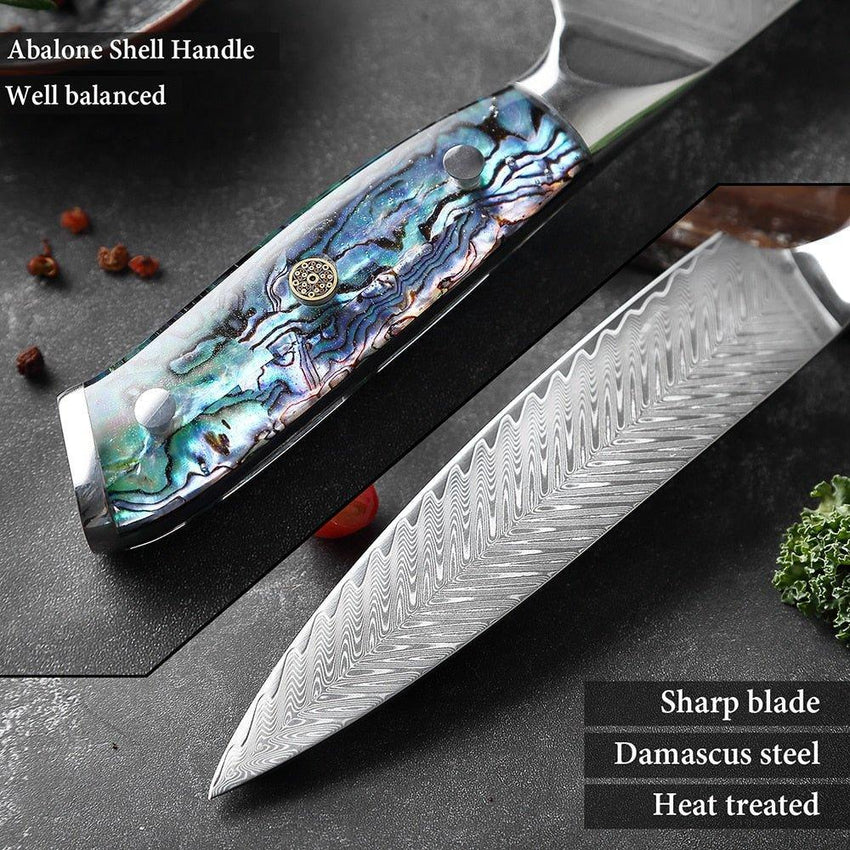 7-Piece Japanese Damascus Steel Chef Knife Set – Premium Quality - Fansee Australia