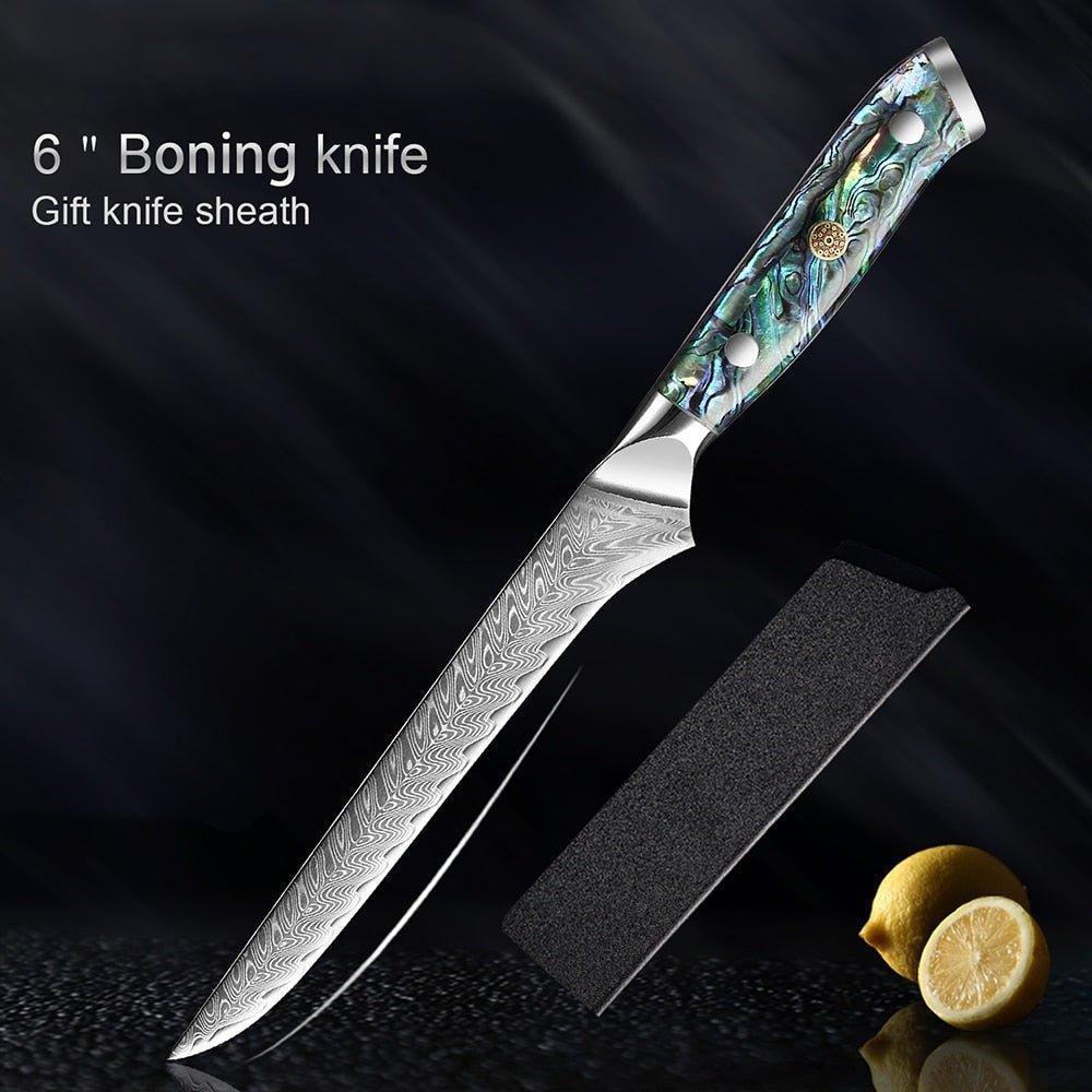 7-Piece Japanese Damascus Steel Chef Knife Set – Premium Quality - Fansee Australia