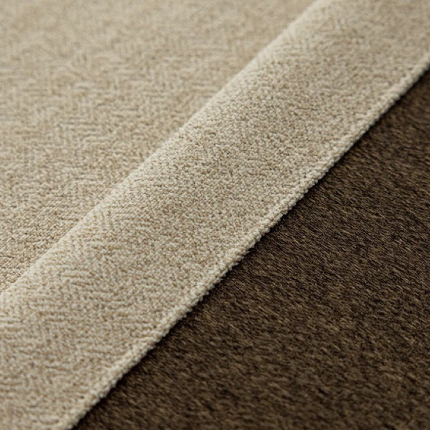 Étoffe Luxe Chenille Curtain Panel – Cream Beige Room-Darkening Drapery