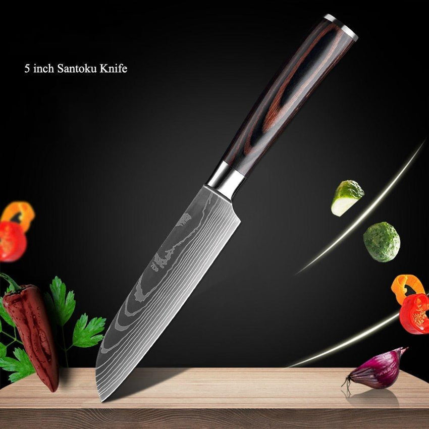 8 Pcs High Carbon Stainless Steel Kitchen Knives Set - Fansee Australia