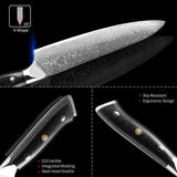 8-Piece 67-Layer Damascus Steel Chef Knife Set – Japanese Precision - Fansee Australia