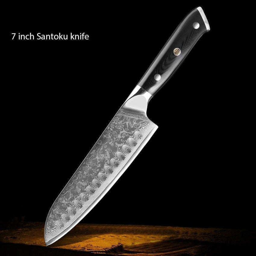 8-Piece 67-Layer Damascus Steel Chef Knife Set – Japanese Precision - Fansee Australia