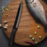8-Piece Black Kitchen Knife Set – Stainless Steel with Block - Fansee Australia
