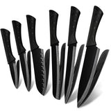 8-Piece Black Kitchen Knife Set – Stainless Steel with Block - Fansee Australia