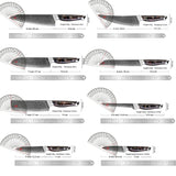 8-Piece VG10 Core Japanese Damascus Knife Set – Full Kitchen Range - Fansee Australia