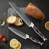 8-Piece VG10 Core Japanese Damascus Knife Set – Full Kitchen Range - Fansee Australia