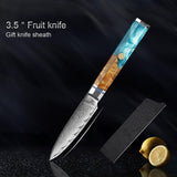 9-Piece Japanese Damascus Steel Chef Knife Set – Razor Sharp Blades - Fansee Australia