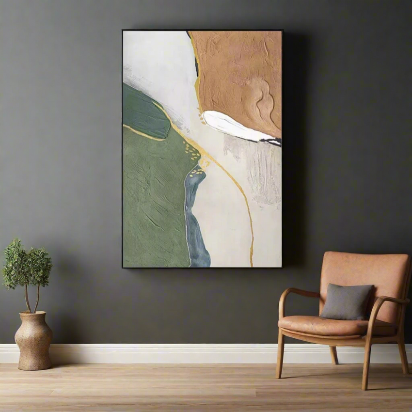 AbstractWhispers: Hand Painted Modern Oil Painting