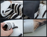 Safari Luxe: Large Faux Zebra Print Suede-Back Rug