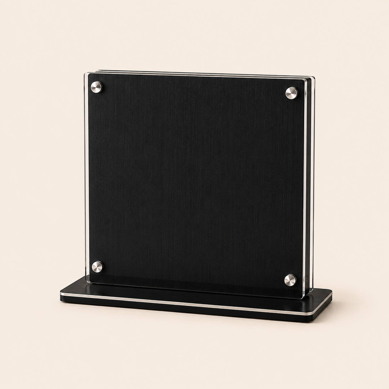 Obsidian Shield Magnetic Knife Block – Double-Sided Bamboo & Acrylic Knife Holder