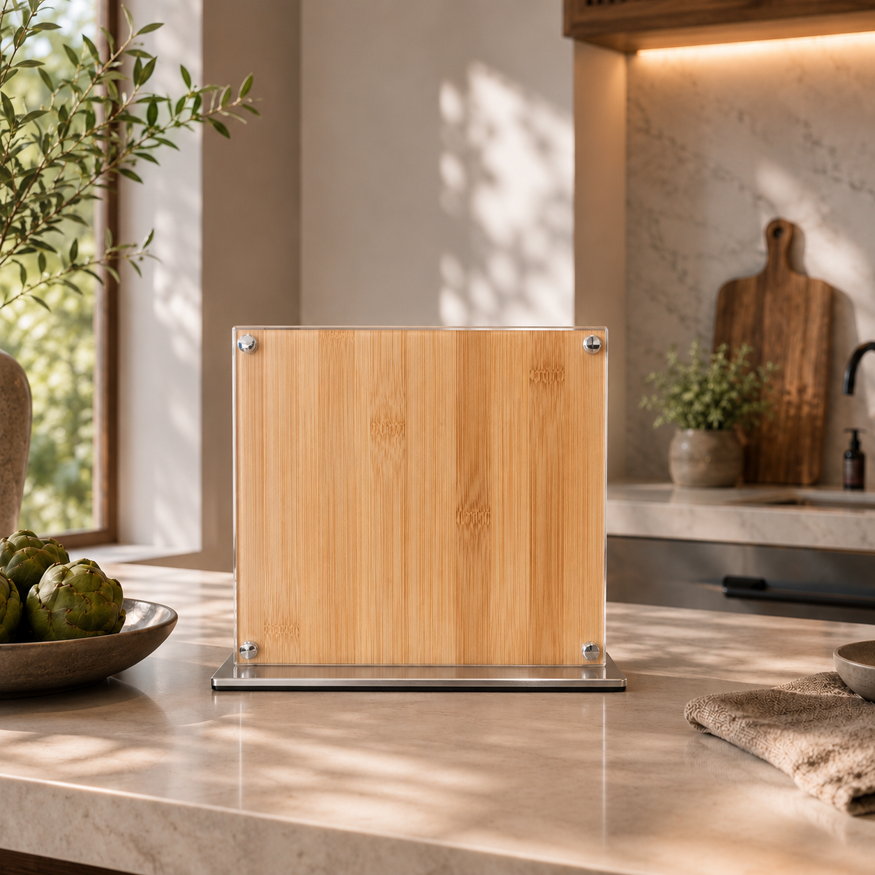 Artisan Edge Magnetic Knife Block – Premium Double-Sided Bamboo Knife Holder