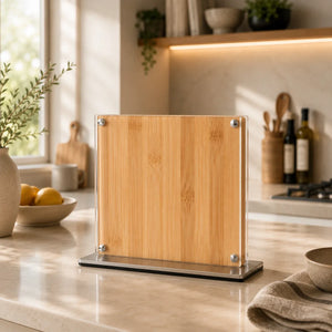 Artisan Edge Magnetic Knife Block – Premium Double-Sided Bamboo Knife Holder