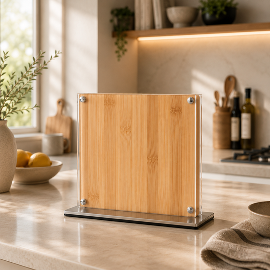 Artisan Edge Magnetic Knife Block – Premium Double-Sided Bamboo Knife Holder