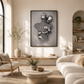 Eternal Bond: 3D-Effect Surreal Hug Framed Canvas Art (60x90cm)