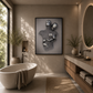 Eternal Bond: 3D-Effect Surreal Hug Framed Canvas Art (60x90cm)