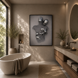 Eternal Bond: 3D-Effect Surreal Hug Framed Canvas Art (60x90cm)