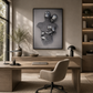 Eternal Bond: 3D-Effect Surreal Hug Framed Canvas Art (60x90cm)