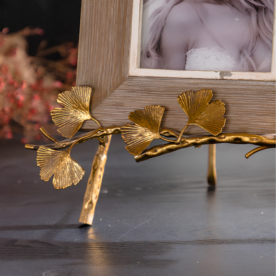Fansee® Ginkgo Gold Photo Frame With Display Stand