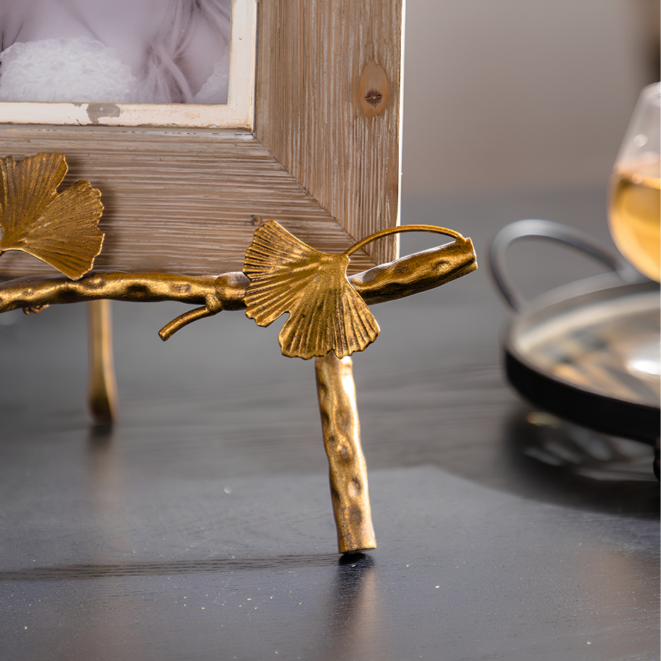 Fansee® Ginkgo Gold Photo Frame With Display Stand