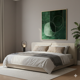 Emerald Balance – Framed Abstract Green Canvas Art