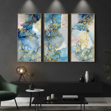 Golden Fish Symphony Abstract Framed Wall Art