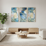 Golden Fish Symphony Abstract Framed Wall Art