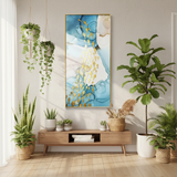 Golden Fish Symphony Abstract Framed Wall Art