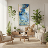 Golden Fish Symphony Abstract Framed Wall Art