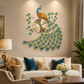 Gorgeous Large Peacock Wall Clock