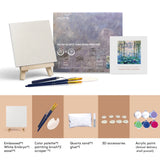 Water Lily Textured Art Kit – Monet-Inspired DIY Gift Box with Easel
