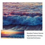Sunset Symphony – Beach Horizon Framed Wall Art (50x150cm)
