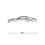 Modern Muscle Car Silhouette Metal Wall Art