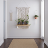Macrame Wooden Floating Shelf Wall Hanging Planter