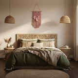 Handmade Macrame Wall Hanging with Tassels - Pink