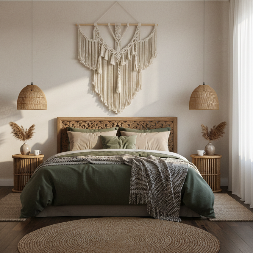 Extra Large Handmade Bohemian Macrame Tassel Wall Hanging