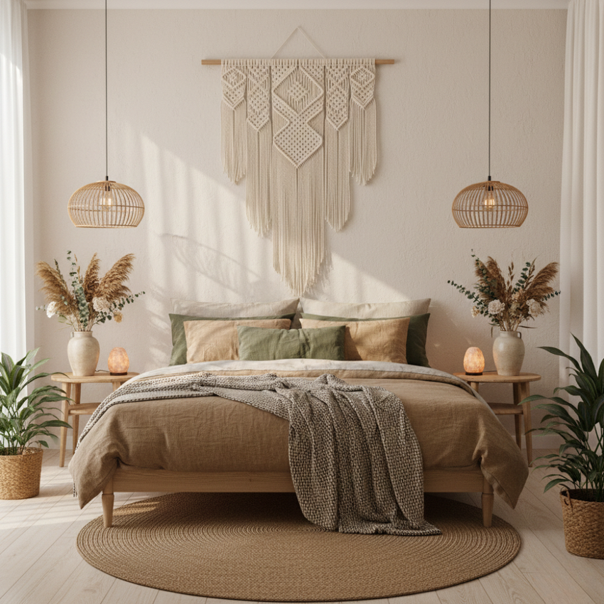 Large Handwoven Boho Macrame Wall Hanging Art Tapestry