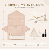 Luxury Travel Jewellery Organizer Case – Compact Foldable Jewellery Storage Pouch for Rings, Earrings & Necklaces