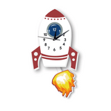 Flying Rocket Kid's Wall Clock