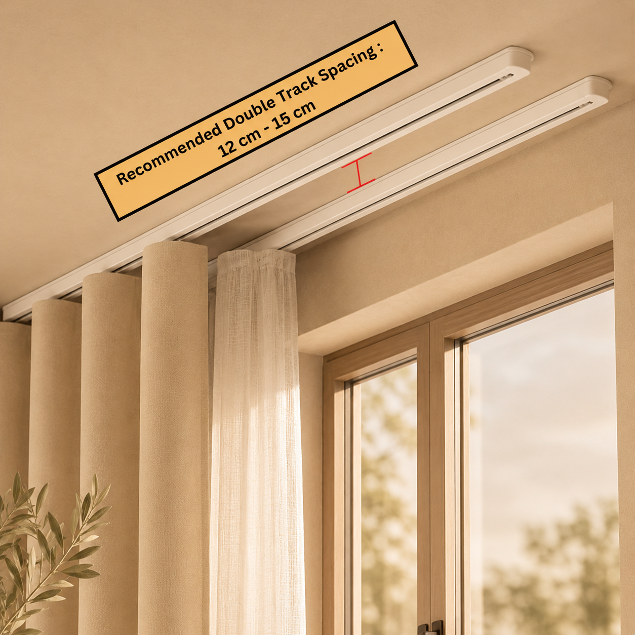 Premium Extendable S-Fold & Wave Fold Curtain Track (226–370cm)