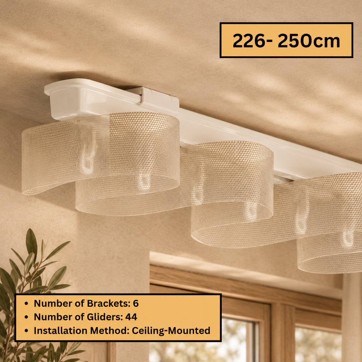 Premium Extendable S-Fold & Wave Fold Curtain Track (226–370cm)