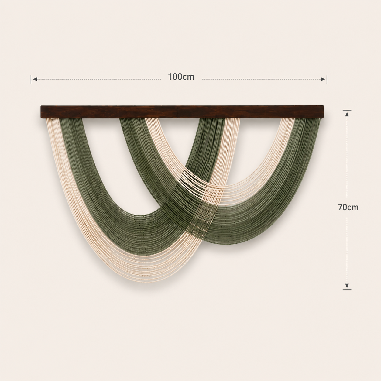 Sage Cascade Fibre Wall Art – Oversized Handwoven Macrame Hanging