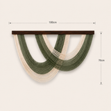Sage Cascade Fibre Wall Art – Oversized Handwoven Macrame Hanging