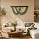 Sage Cascade Fibre Wall Art – Oversized Handwoven Macrame Hanging