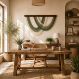 Sage Cascade Fibre Wall Art – Oversized Handwoven Macrame Hanging