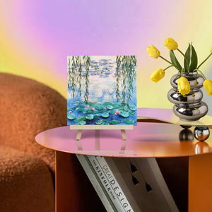 Water Lily Textured Art Kit – Monet-Inspired DIY Gift Box with Easel