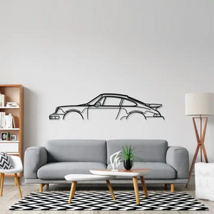 Iconic 90s Turbo Silhouette Metal Wall Art