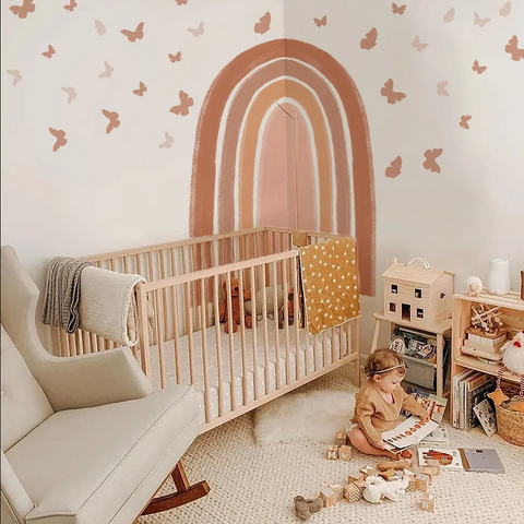 48 Pcs Boho Butterflies Wall Stickers