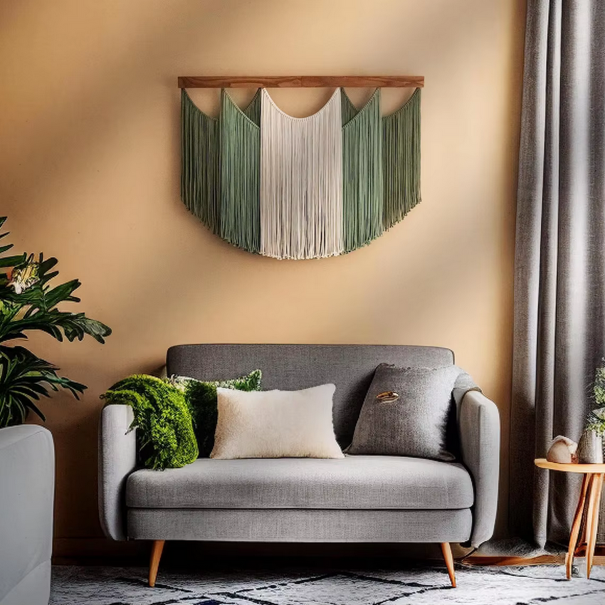The Forest Arch Macrame Tapestry: Large Half-Circle Wall Hanging